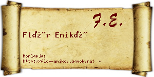 Flór Enikő névjegykártya